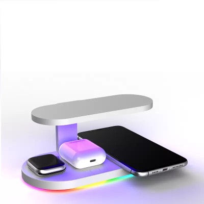 15W Qi Fast Wireless Charging Station 3 IN 1 Wireless Charger With UV Sterilizer Function